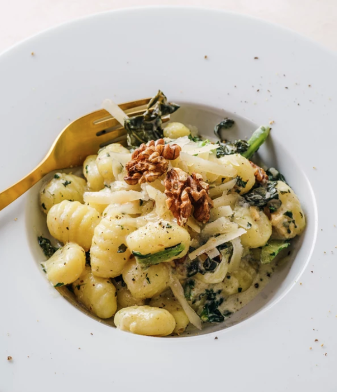 PUMPKIN GNOCCHI WITH SPINACH & MUSHROOMS-GLUTEN FREE