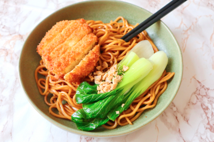 VEGAN TOFU KATSU NOODLE BOWL (ONIONS & GARLIC FREE)