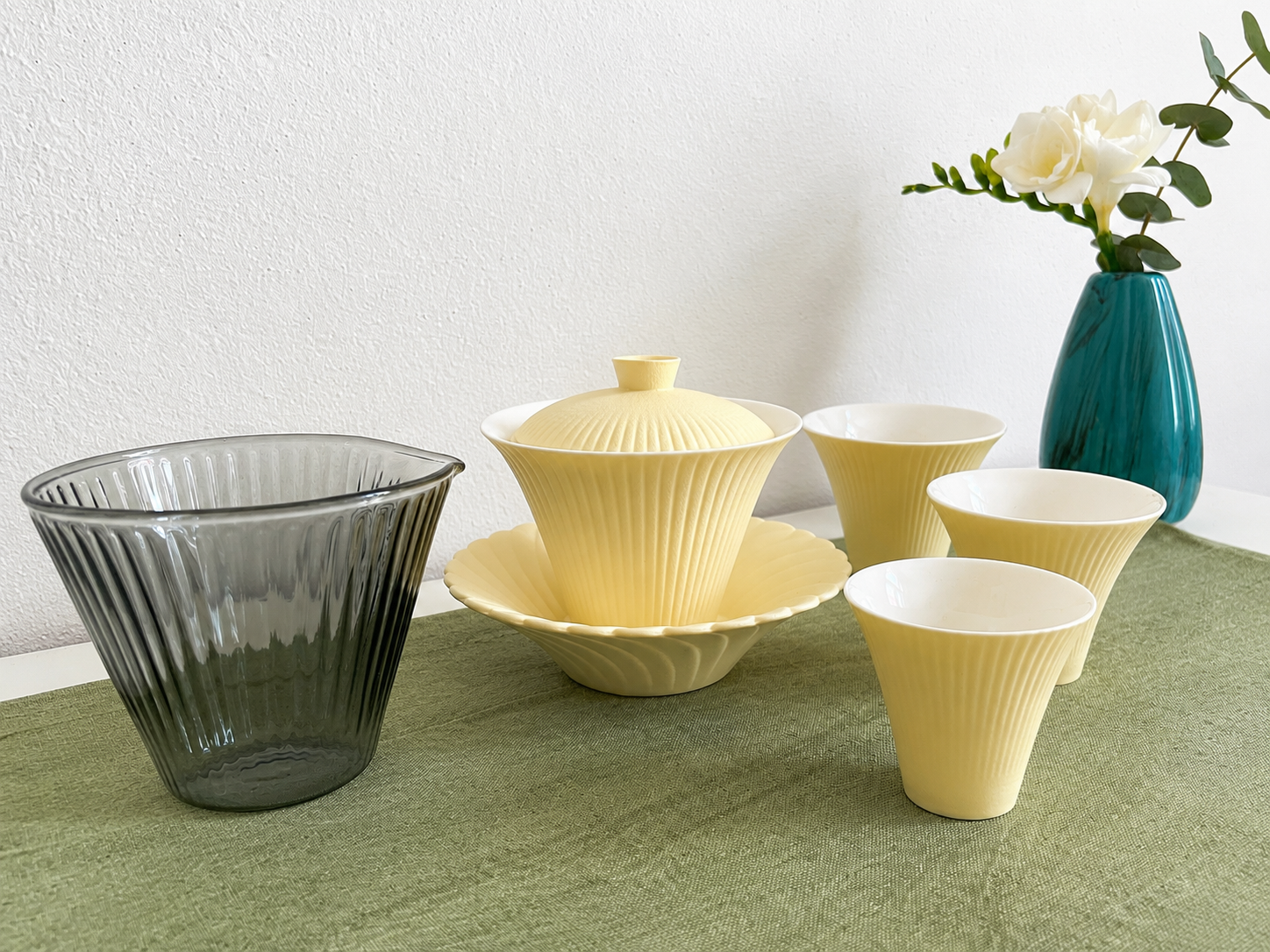 Ivory Lotus Tea Set